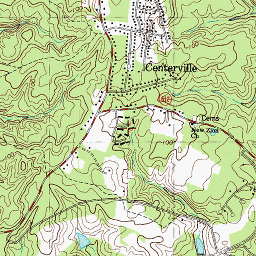 Topographic Map of Burton Woods, VA