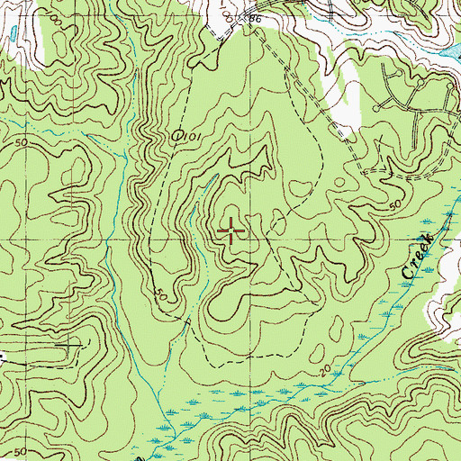 Topographic Map of The Links, VA