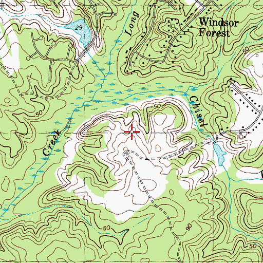 Topographic Map of Fords Colony, VA