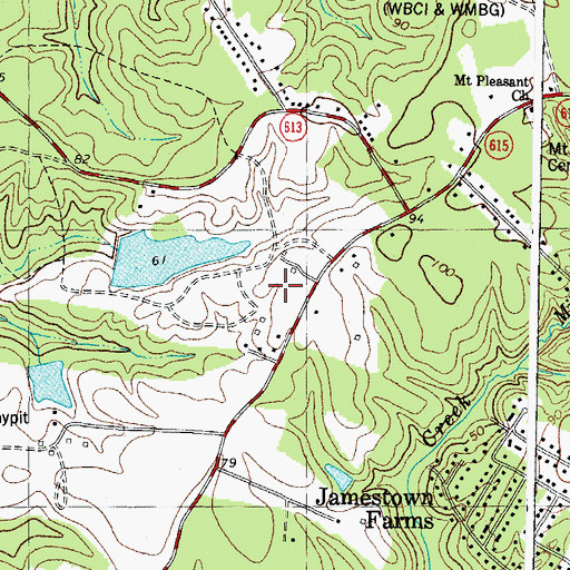 Topographic Map of Mid County Park, VA