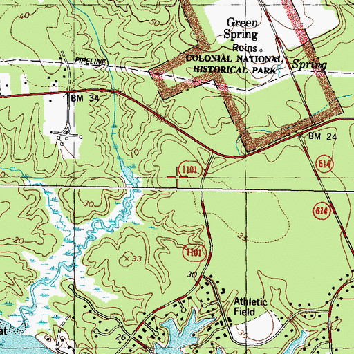 Topographic Map of Heritage Landing, VA