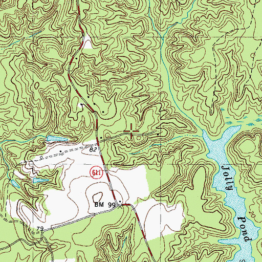 Topographic Map of Deerwood Hills, VA
