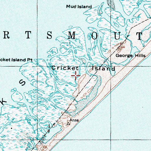 Topographic Map of North Core Banks, NC