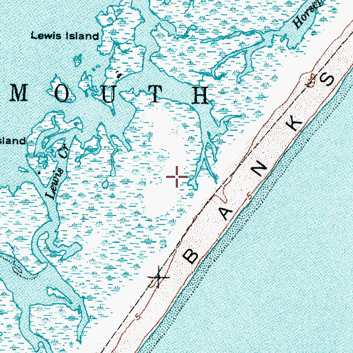 Topographic Map of South Core Banks, NC
