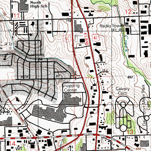 Topographic Map of Candlelight Creek, IA