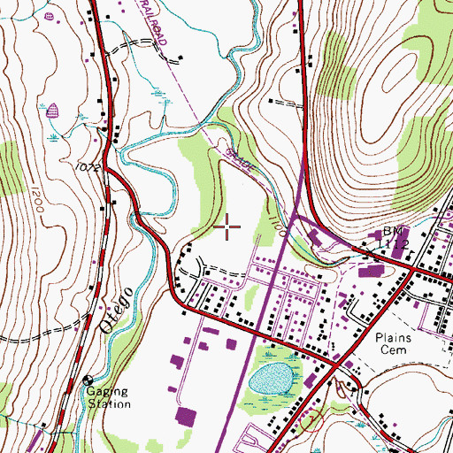 Topographic Map of Oneonta Country Club, NY