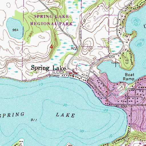 Topographic Map of Northwood Park, MN