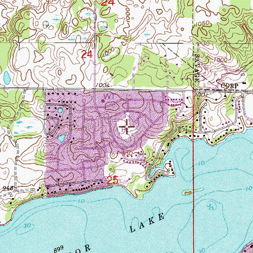 Topographic Map of Sand Point Park, MN