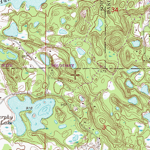 Topographic Map of Murphy-Hanrehan Regional Park Reserve, MN