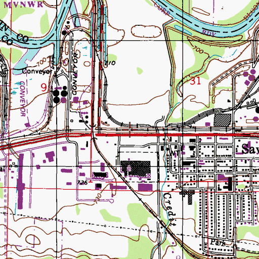 Topographic Map of Savage, MN