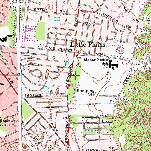 Topographic Map of Lawn Street Chapel, NY