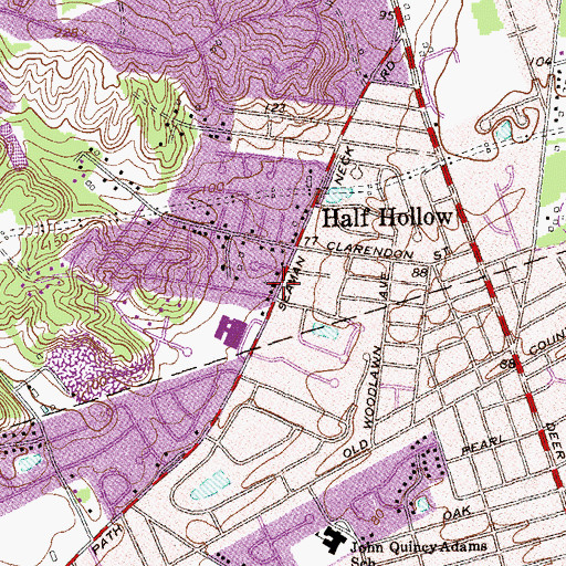 Topographic Map of Half Hollow Union Chapel, NY