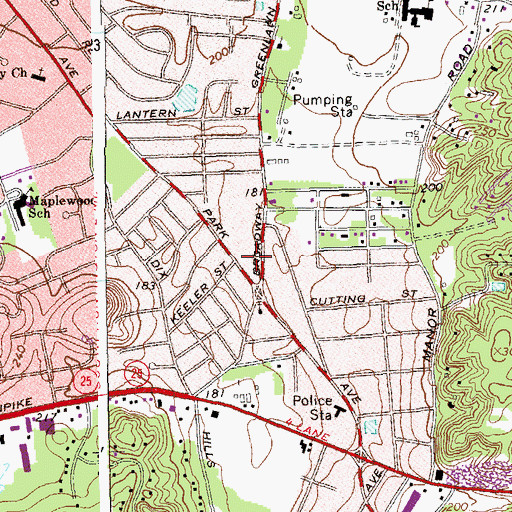 Topographic Map of Cross Roads Farm (historical), NY