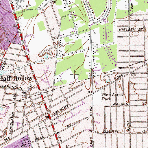 Topographic Map of Deer Park Speedway (historical), NY