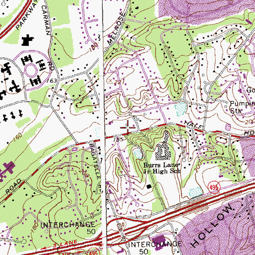 Topographic Map of Peaceful Valley Farm (historical), NY