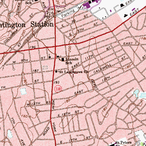 Topographic Map of Grace Chapel (historical), NY