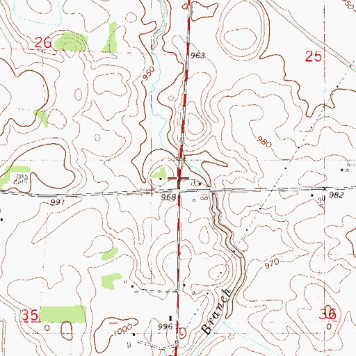 Topographic Map of Raven Stream Post Office (historical), MN