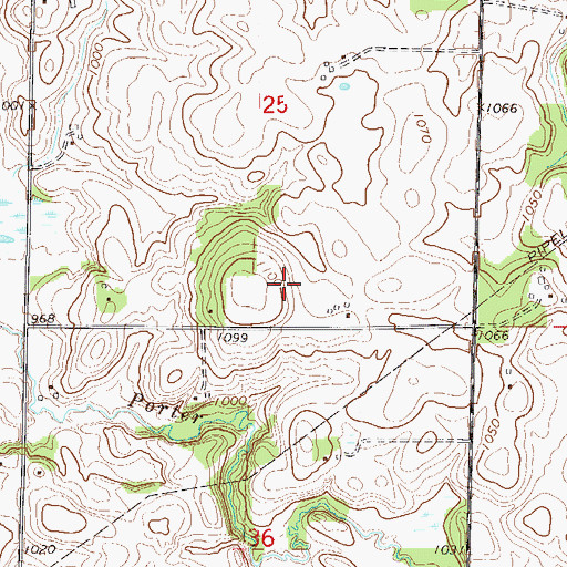 Topographic Map of Plum Creek Post Office (historical), MN