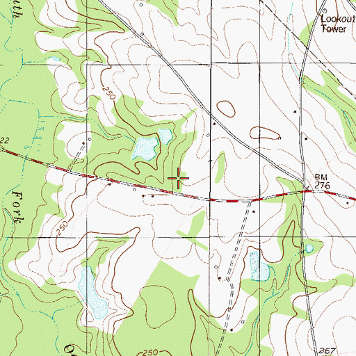 Topographic Map of Peggy Zeigler Cemetery Two, GA