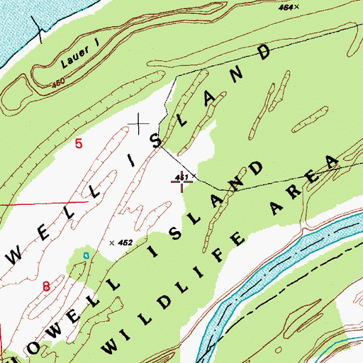 Topographic Map of Howell Island Conservation Area, MO