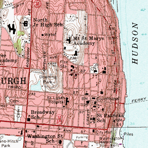 Topographic Map of Church of Our Father, NY