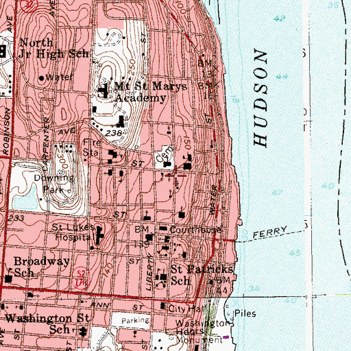 Topographic Map of Best Temple Church of God in Christ, NY