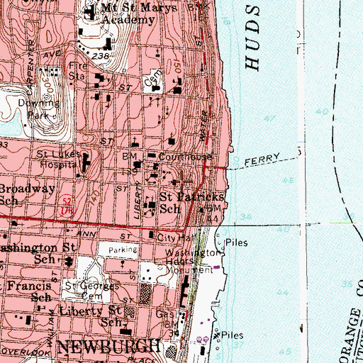 Topographic Map of Ebenezer Baptist Church, NY