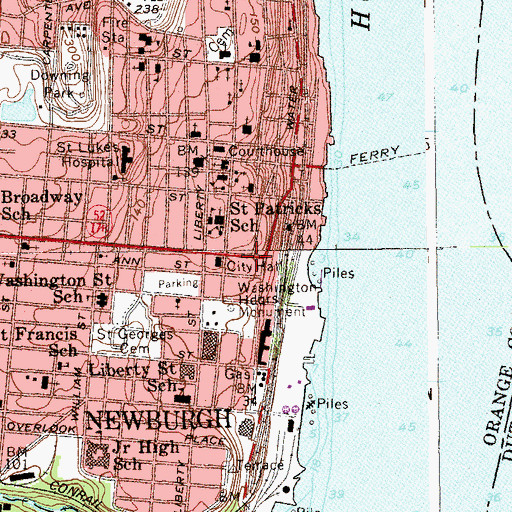 Topographic Map of Washington Steamer Company 4, NY