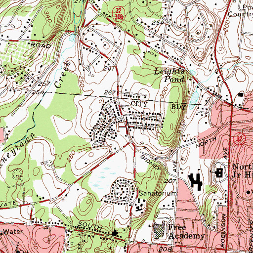 Topographic Map of Seventh Day Adventist Church, NY