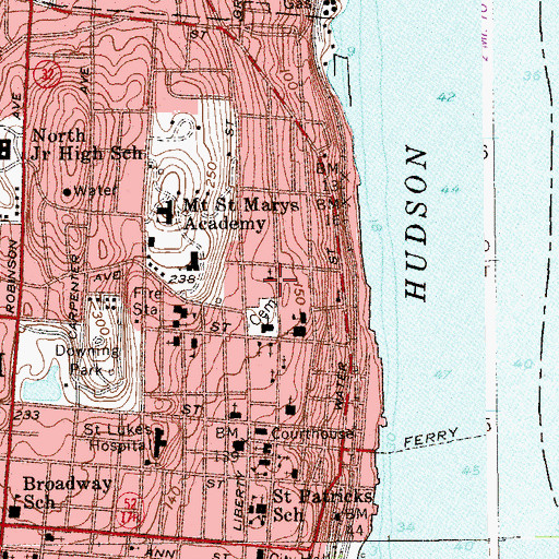 Topographic Map of Congregation Agudas Achim, NY