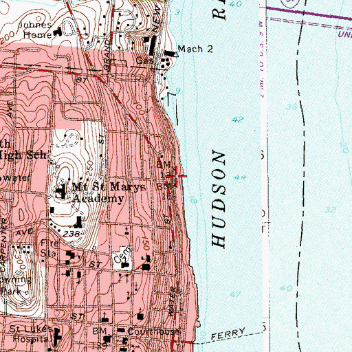 Topographic Map of United Holy Church of America, NY