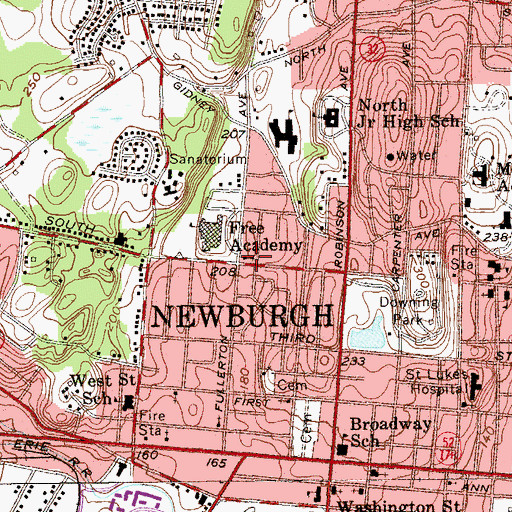 Topographic Map of Christ Lutheran Church, NY