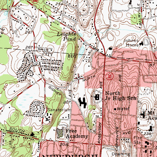 Topographic Map of Congregation Agudas Israel, NY