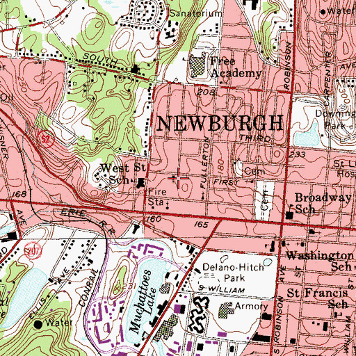 Topographic Map of Faith Gospel Tabernacle, NY