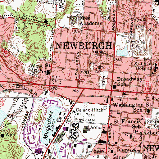 Topographic Map of Saint Nicholas Greek Orthodox Church, NY