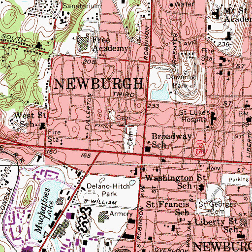 Topographic Map of Church of the Nazarene, NY