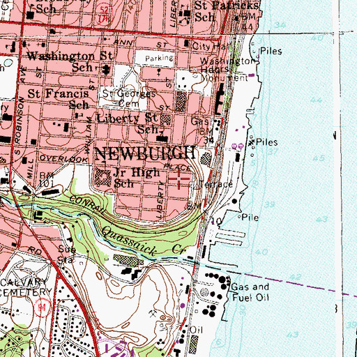 Topographic Map of First Congregational Church, NY