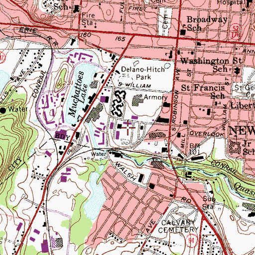 Topographic Map of Lower Hudson Regional Market, NY