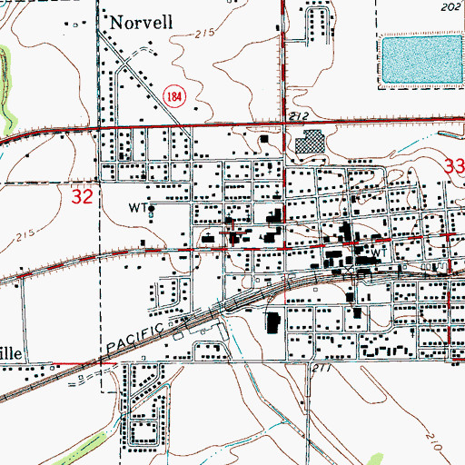 Topographic Map of Dunbar Middle School, AR