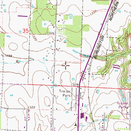 Topographic Map of Elza R Tucker Elementary School, AR