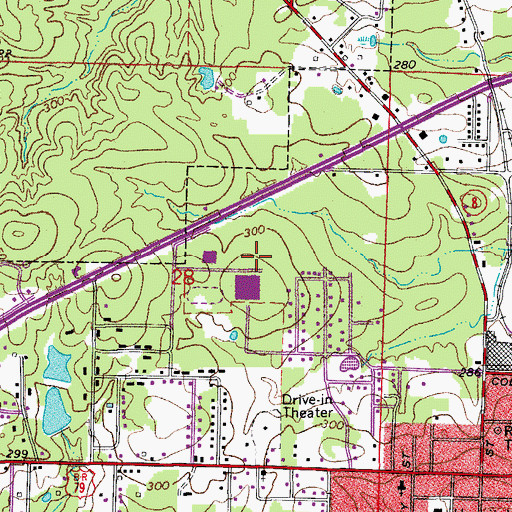 Topographic Map of Fordyce Elementary School, AR
