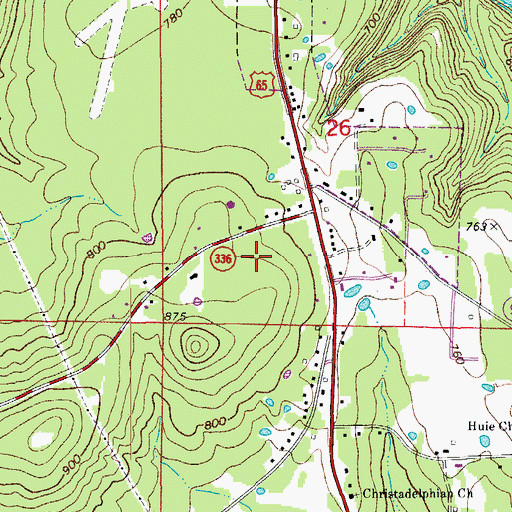 Topographic Map of Clinton Intermediate School, AR