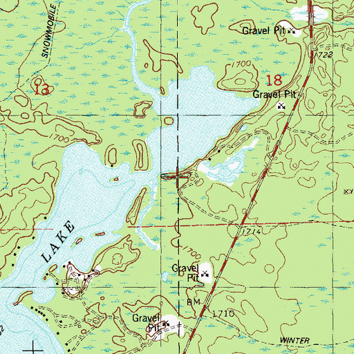 Topographic Map of Great Lakes School of Logging, MN