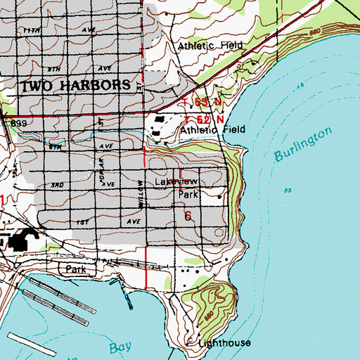 Topographic Map of Holy Spirit Catholic Church, MN