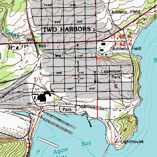 Topographic Map of Thomas Owens Park, MN
