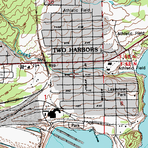 Topographic Map of Northwoods Christian Academy, MN
