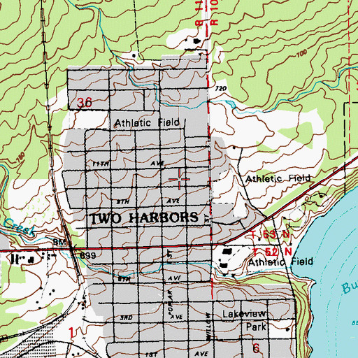 Topographic Map of John A Johnson School, MN