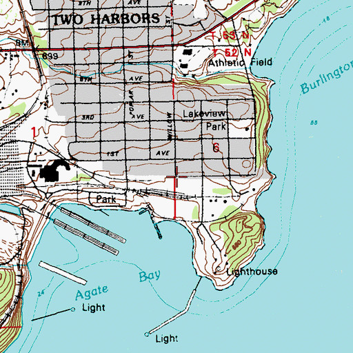 Topographic Map of Barrass Cottage, MN