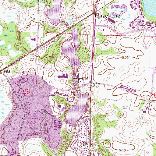 Topographic Map of Crossroads Medical Center, MN