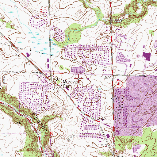 Topographic Map of Chaska Fire Department, MN